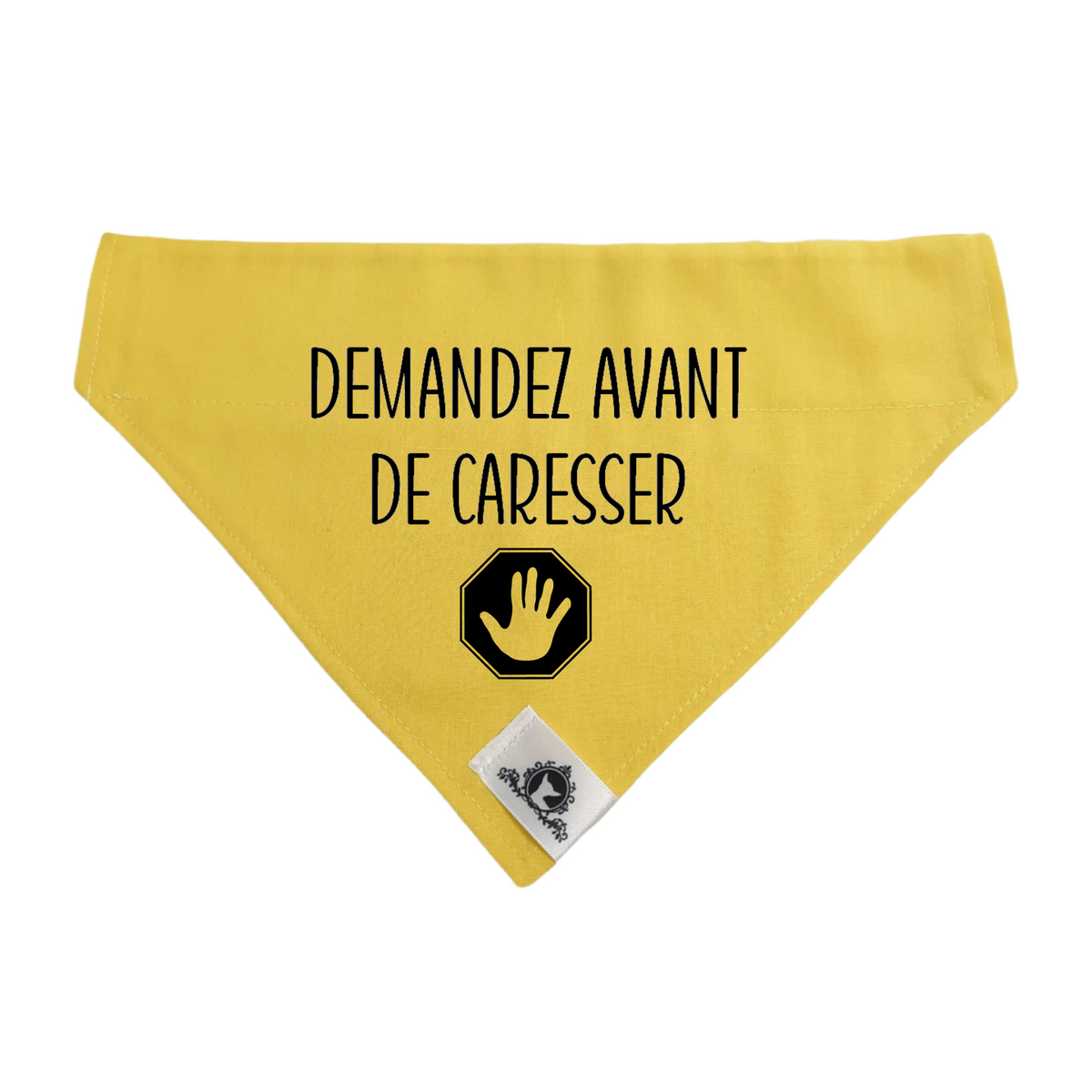 Foulard pour chien - DEMANDEZ AVANT DE CARESSER - Chien anxieux réactif