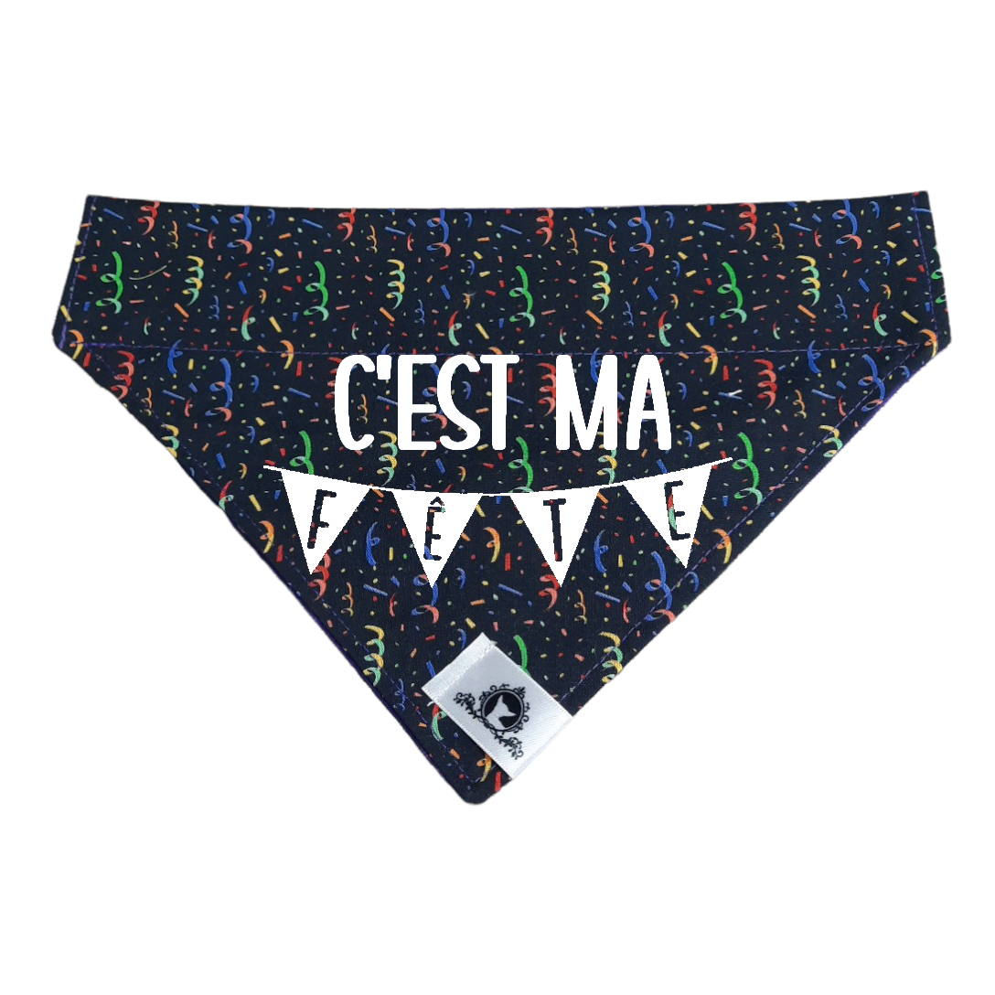 Foulard pour grand chien - C'est ma fête