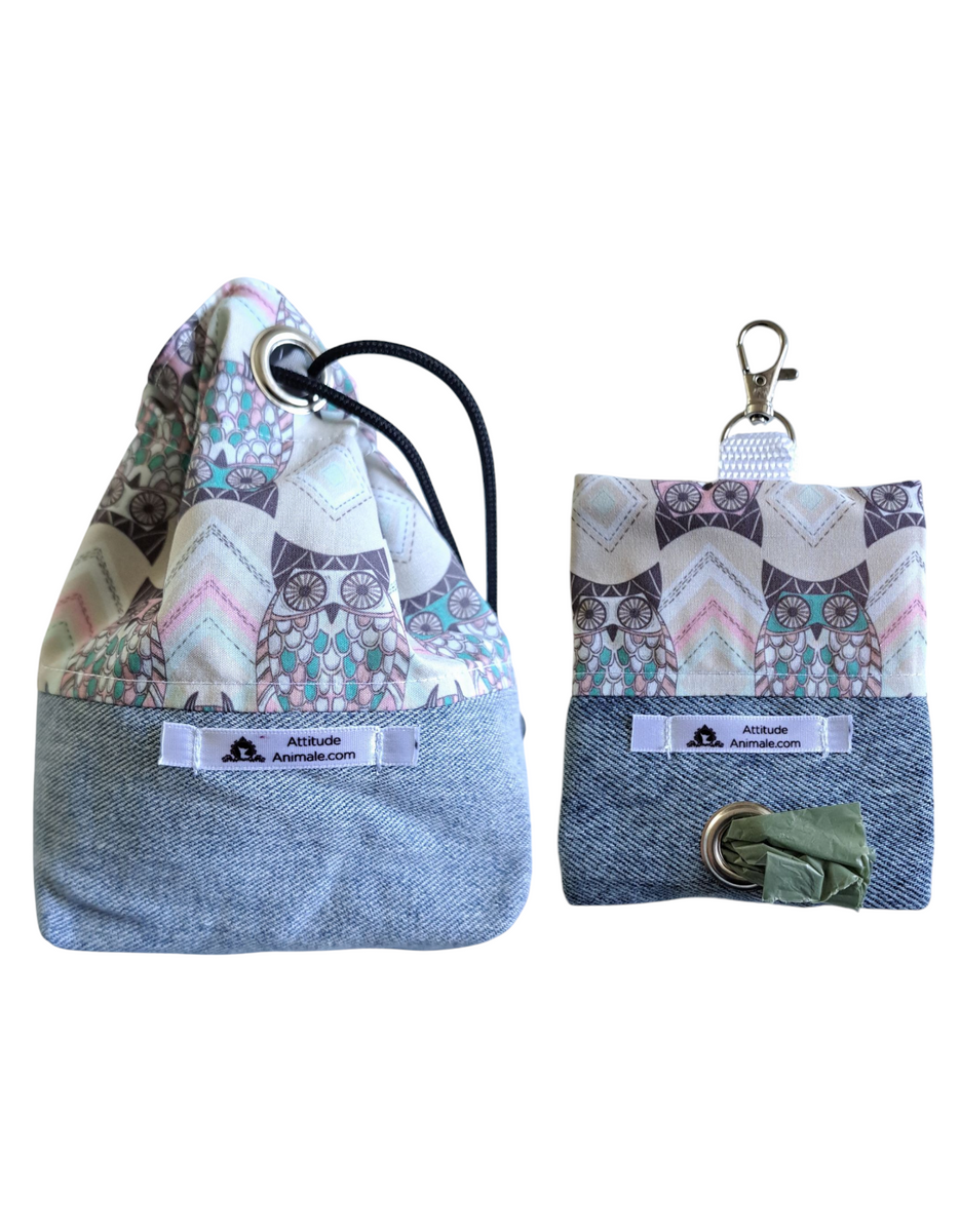 Kit Pochette à gâteries et porte-sacs à déchets pour chien - KPP006