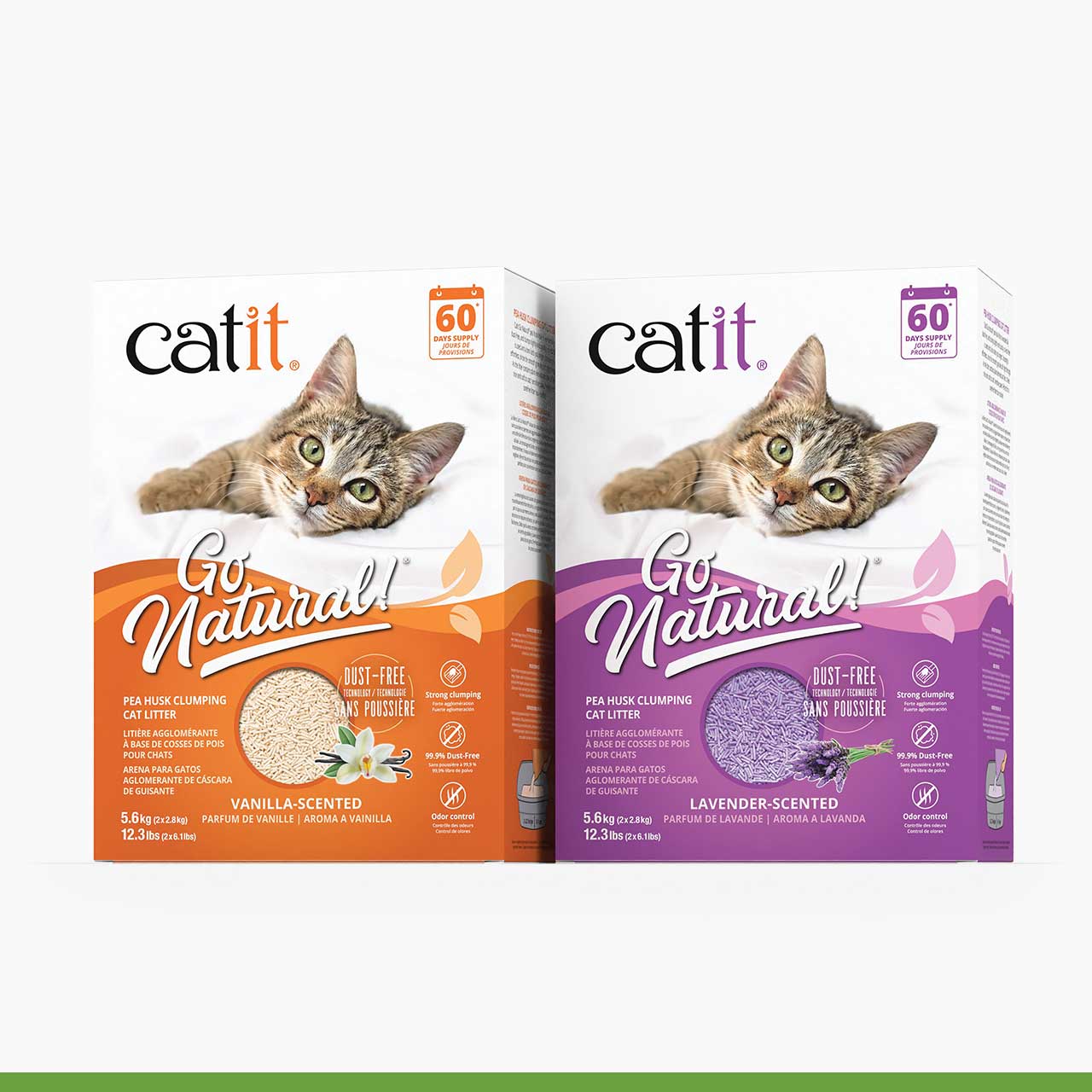 Lettiera per gatti agglomerante in baccelli di pisello Catit Go Natural