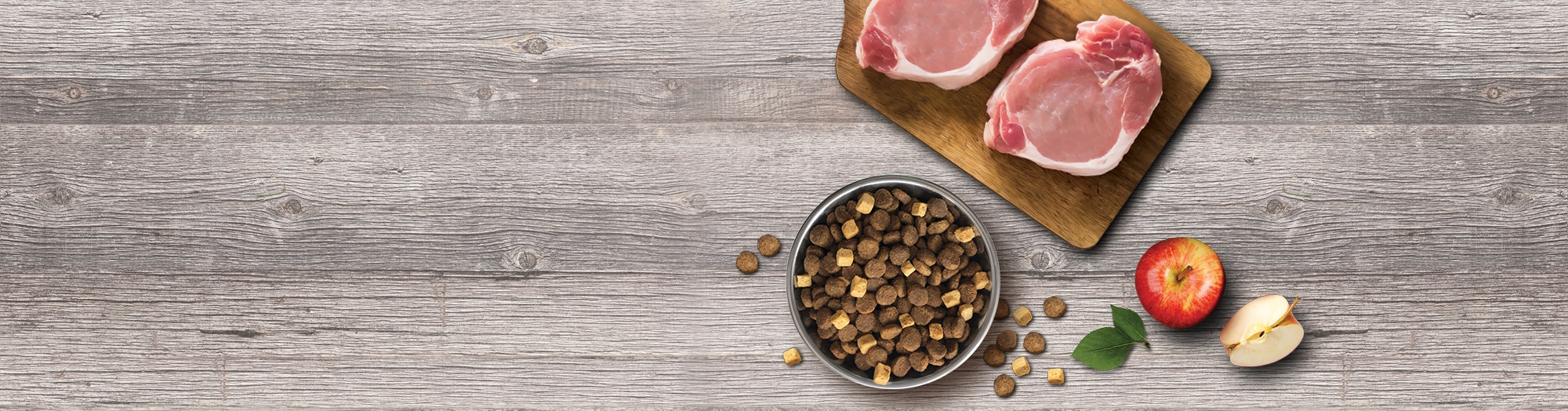 Croquettes à ingrédients limités pour chiens Porc et pomme