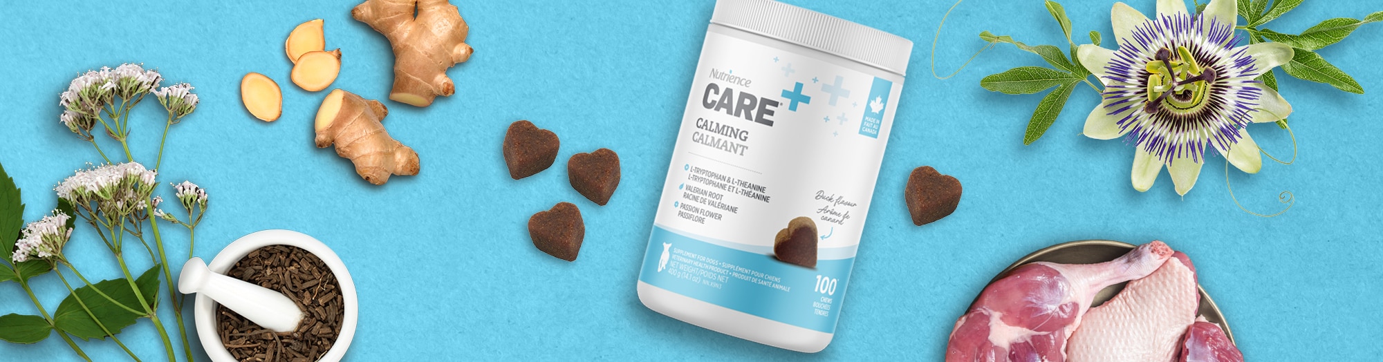 Supplément pour chiens, Calmant