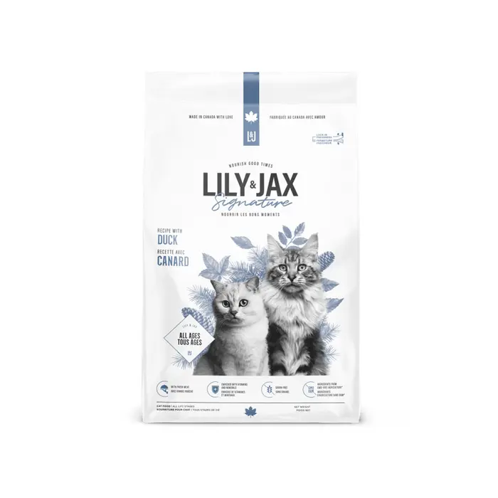 Lily & Jax recette avec canard- Nourriture sèche pour chat - Tous stades de vie