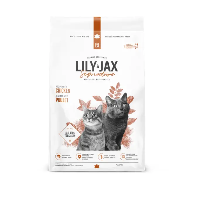 Lily & Jax recette avec poulet- Nourriture sèche pour chat - Tous stades de vie