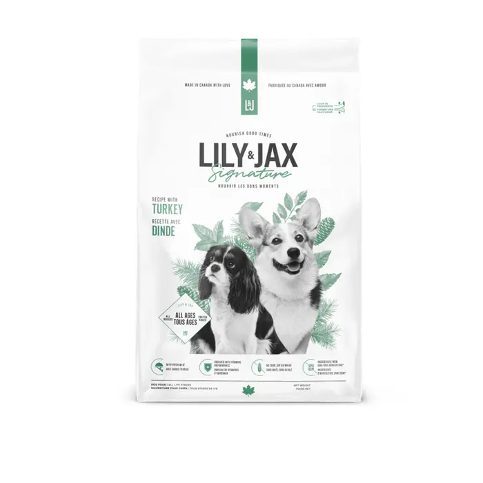 Lily & Jax recette avec dinde - Nourriture sèche pour chien - Toutes races, tous stades de vie