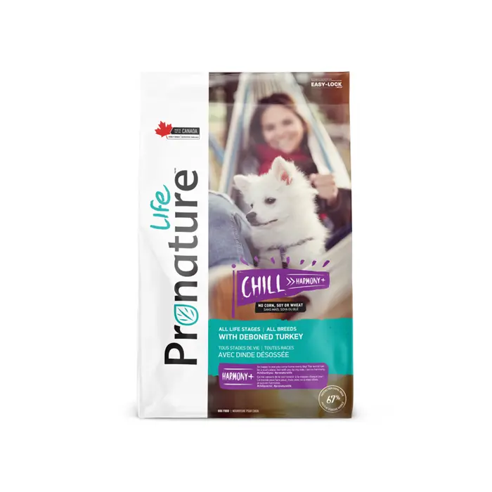 Pronature Life CHILL - Nourriture sèche pour chien - Toutes races, tous stades de vie - Recette avec dinde désossée