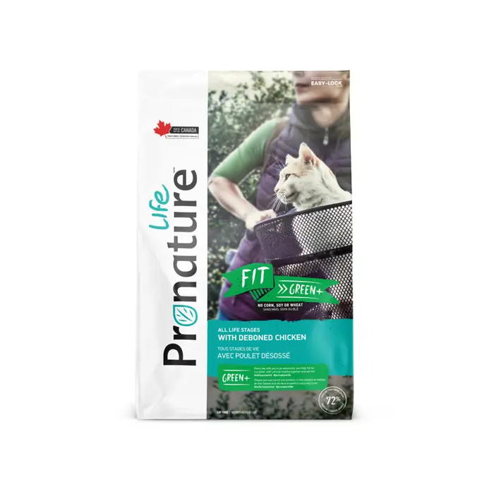Pronature Life FIT - Nourriture sèche pour chat tous stades de vie - Recette avec poulet désossé