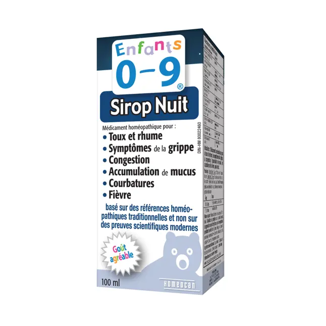 Enfants 0-9 Sirop Nuits