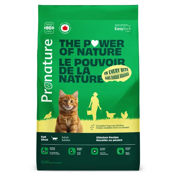 Pronature - Nourriture sèche pour chat adulte - Recette au poulet