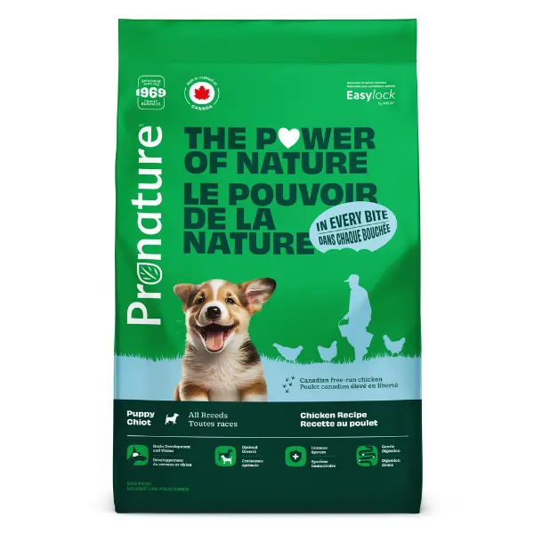 Pronature - Nourriture sèche pour chiot, toutes races - Recette au poulet